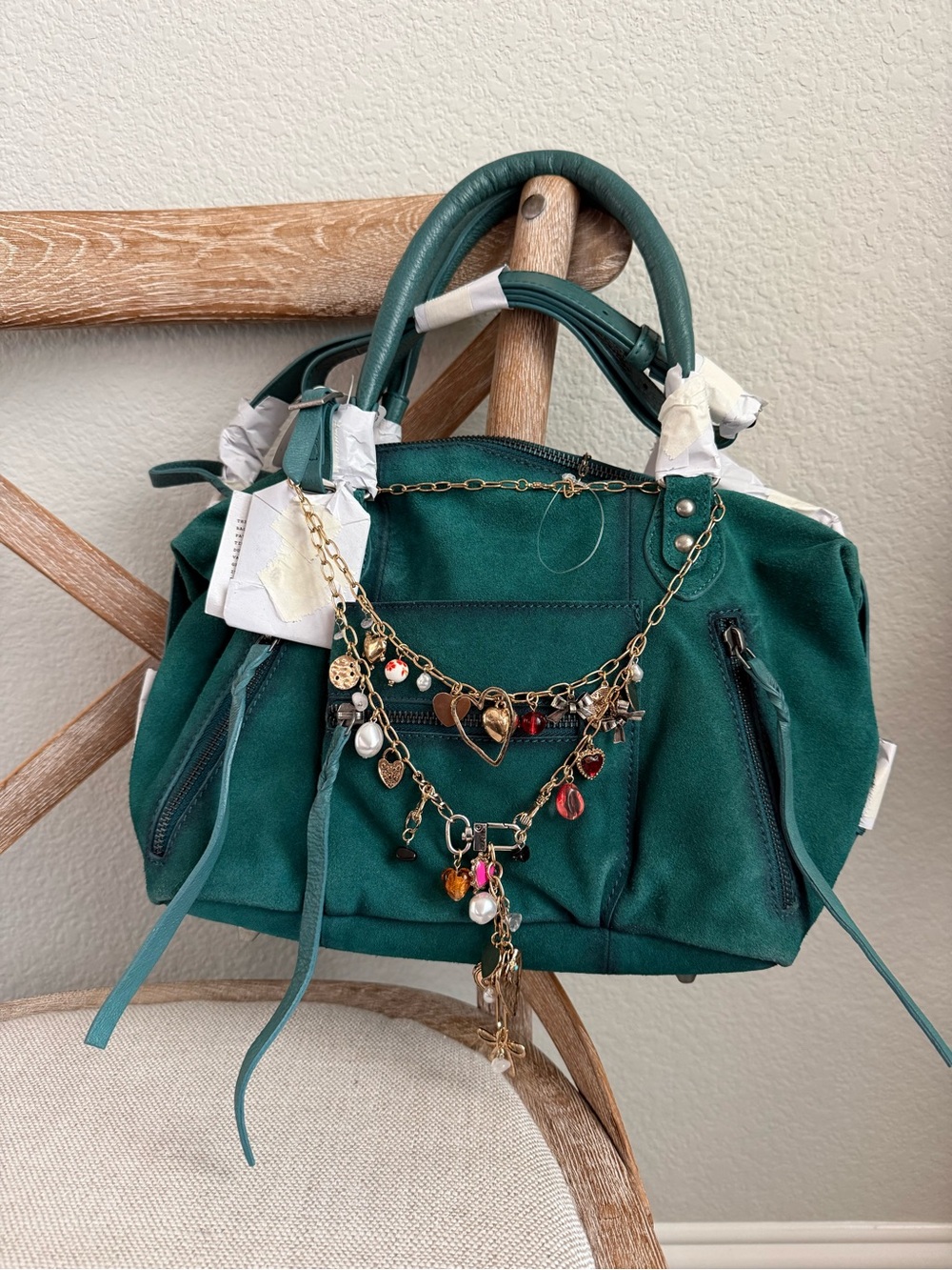 Free people We The Free Suede Baby Emerson Bag forest dew